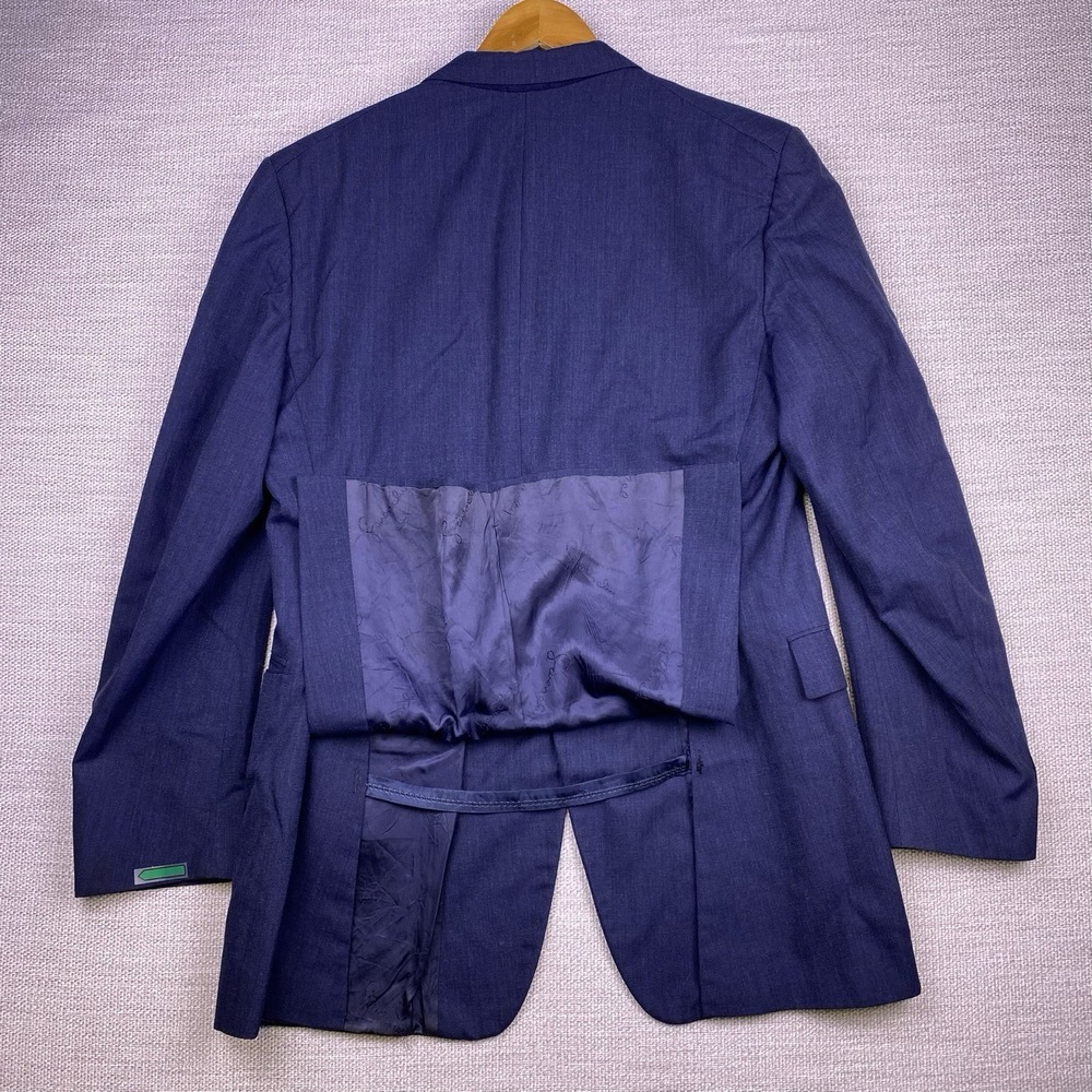 70s 80s Givenchy Gentleman Paris Blazer Suit Jacket (40R) Mens Navy GUC - Picture 3 of 12